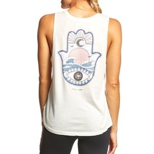 NEW Spiritual Gangster Hamsa Moon Muscle Tee